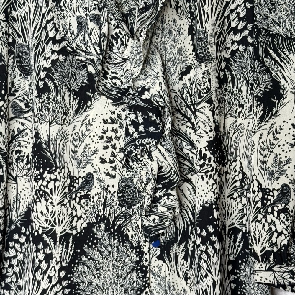 HD in Paris Anthropologie Picea Ruffle Blouse Top in Floral Animal Print, size 4 - Picture 5 of 6